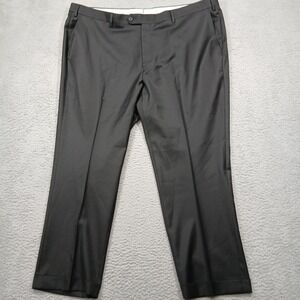 Jay‎ Lore Romano Men's 46 Black Dress Pants Roma Model Italian Wool Blend
